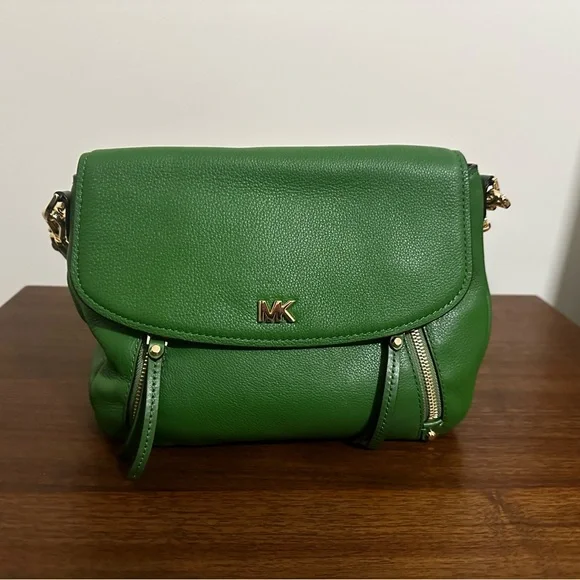 Michael Kors Green Leather Crossbody Bag - Picture 1 of 7